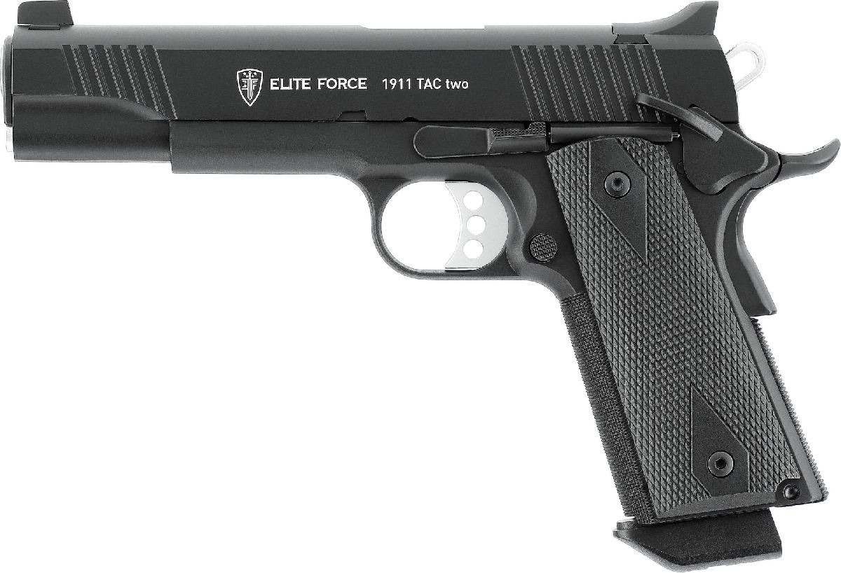 VERWACHT 5 MEI  /  Elite Force ( Umarex ) Airsoft GBB 1911 Tac Two ( 2.6499 ) / 20 Schots 6mm / Energie ; 1 Joule / ALLEEN TE KOOP MET NABV PAS-4159-a